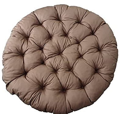 Papasansessel Kissen, Polster Bodenkissen für Schwenksessel, Rund Papasan Sessel, Rattan Sessel - Durchmesser 110 cm und Kissenstärke 10-12cm (Braun)