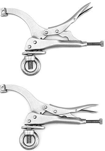 QWORK 22,9 cm Bohrmaschinen-Verriegelungsklemme, 2 Stück, Fixklemme, starker Griffclip