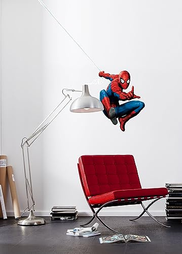 Spider-Man Väggdekal från Komar – storlek 50 x 70 cm – väggklistermärke, klistermärke, väggklistermärke, barnrum, Spiderman, Marvel
