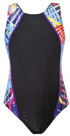 imKutie Girls Swimsuit, Kids One Piece Racerback Swimwear Athletic Quick Dry Swimming Costume UPF 50+ Beach Bathing Suit for 3-13 Years