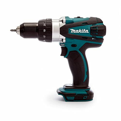 Makita DHP458Z - Taladro atornillador de impacto (18 V, iones de litio, 13 mm de diámetro, 1 x BL1840B)