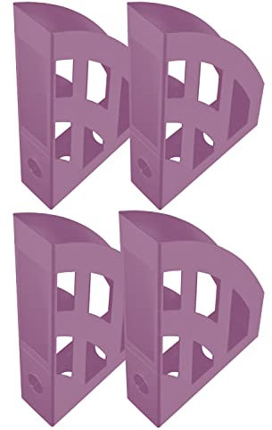 helit H2661028 - Stehsammler the green bridge, DIN A4-C4, 4 Stück, pink, Dokumentenablage aus recyceltem Kunststoff, Blauer Engel zertifiziert