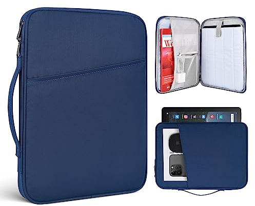 Housse de Protection avec poignée pour Tablette Amazon Fire Max 11 2023/10,1, Fire HD 10 Plus Kids Pro, iPad 11e/Pro M4/Air M3 M2 11/Samsung Galaxy Tab S8 S7 A8 11 10,5 Bleu