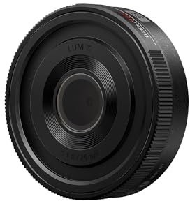 Panasonic Lumix S-R26E 26mm F8 L-Mount Lens, Full Frame Wide Angle Camera Lens, Fixed Focal Length, Manual Focus, Mechanical Focus Ring, 58g, Black