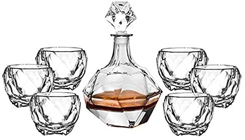 Aioneer Decantador Decantador de Whisky Decantador de Vino Decantador de Whisky Decantador de Whisky y Juego de Vasos Decantador de Whisky de Vidrio