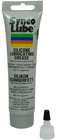 Super Synco Lube 92003 - Silikon Schmierfett mit Syncolon (PTFE) + 10201 Aufsatz/Applicator