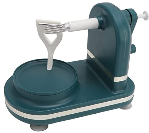 Fruit Peeler, Multifunctional PP Stainless Steel Hand Crank Peeler for Home Kitchen (Green)
