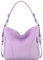 modamoda de T202 Borsa a tracolla da donna in pelle made in Italy, lilla., m