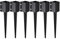VEVOR Piquet d'ancrage pour poteau de clôture, 6 pcs, piquet de poteau en métal enduit de poudre noire, extérieur 610 x 113 x 113 mm (intérieur 89 x 89 mm) pour boîte aux lettres et barre de jardin