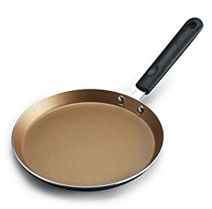 QTYQWC , Cacerola Sartén Recubrimiento Aleación Crepe Pan Pan Wok (Oro 18cm6inch)