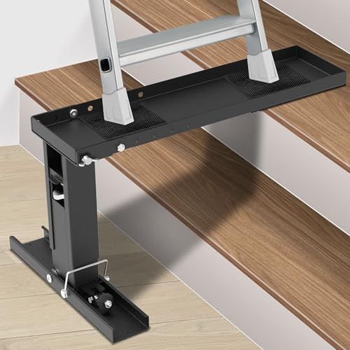 Ladder Extender Pro,Ladder Stabilizer for Stairs,Ladder Leveler for Stairs,Adjustable Height Range for Single and Extension Ladder for Stair Ladder Platform 9.25”-15.5”