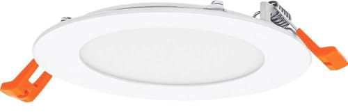 OSRAM Downlight Slim 120mm, spot encastrable LED, 8W, blanc neutre 4000K, 550 lumens, design fin, IP20, installation facile pour salons et cuisines
