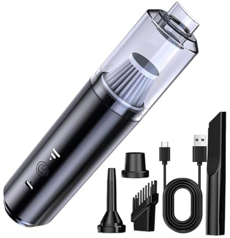 Generico Aspirapolvere Portatile Senza Fili Per Auto - Aspirapolvere Portatile per Veicoli,Potente Aspirazione Per Interni Auto E Casa
