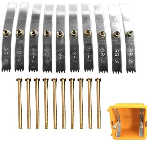 Herramienta de Reparación de Cajas Eléctricas | Juego de 10 Piezas para Reparaciones Domésticas - Reparador de Cajas Empotradas con Dientes | Para Instalación De Enchufes Domésticos Y Construcción