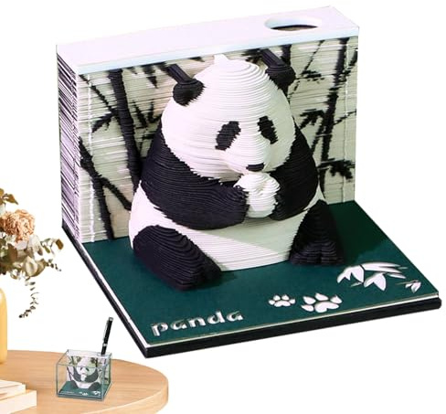 Zeitmotiv Kalender | Panda Abreißkalender 2026,Deko Abreißkalender Täglich Für Wohnzimmer Nachttisch Bücherregal Schlafzimmer | für Bücherregal Arbeitszimmer Schlafzimmer Wohnzimmer Erwachsene Kinder