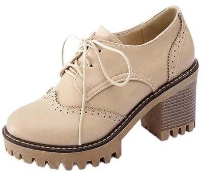 Generisch Scarpe da vela da donna, con plateau Dirndl, traspiranti, casual, per il tempo libero, per il tempo libero, per il balletto, O beige., 36 EU