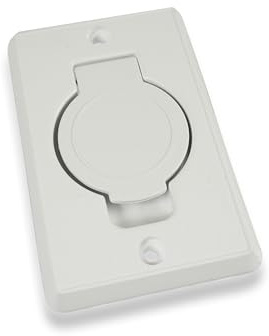Distri+ - Prise d'aspiration centralisée Couvercle carré 9x9cm - Blanc Prise d'aspiration centralisée rectangulaire R-Vex avec Couvercle Rond ø 36 mm