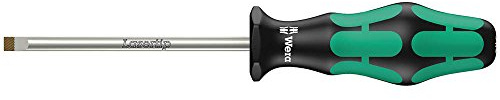 Wera 335 Schlitz-Schraubendreher - Elektrikerklinge, 1,2 x 6 x 100 mm, 1 Stück, 05008061001, 1.2 x 6.0 x 100 mm
