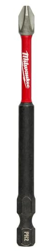 MILWAUKEE ELECTRIC TOOL 48-32-4564 Shockwave 3-1/2 Power Bit Phillips #2 5 Pack