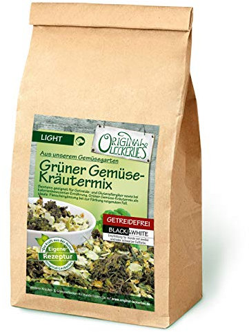 Original-Leckerlies: Grüner Gemüse-Kräutermix Black&White, 2kg getreidefreie Gemüseflocken mit Kräutern, Hundeflocken, Barf Zusatz Hund Hundefutter – Naturprodukt für Hunde