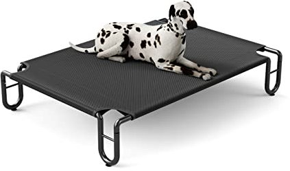 FAYDUDU Lit Chien Surélevé Rafraichissant Lit de Camp pour Chiens Chats Animaux de Compagnie Intérieur Extérieur Panier Chien de Grande Taille Coussin Chien Indestructible (M)