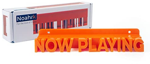 Noahrk Now Playing Support mural pour disque vinyle – Support mural à suspendre pour disque vinyle (orange)