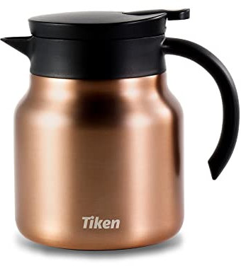 Tiken 800ML Thermal Coffee Carafe Jug, Double Walled Stainless Steel Insulated Vacuum Coffee Flask for Hot &Cold Drinks