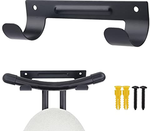 Ssiyiya Colgador para tabla de planchar, soporte de pared para tabla de planchar con tornillos, organizador de almacenamiento de tablas de planchar, soporte de pared, gancho para tabla de planchar con