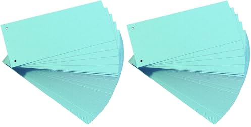 Herlitz Trennstreifen, 100er Packung, Blau (DIN A4, Karton, Gelocht, Blauer Engel)