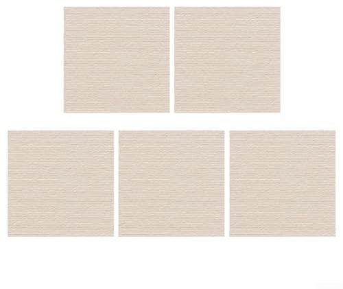 Getdoublerich Teppichfliesen 30 x 30 cm, selbstklebend, kommerziell, rutschfest und schmutzabweisend, mit selbstklebender Rückseite, zur Befestigung auf jedem Boden, Khaki, 5 Stück