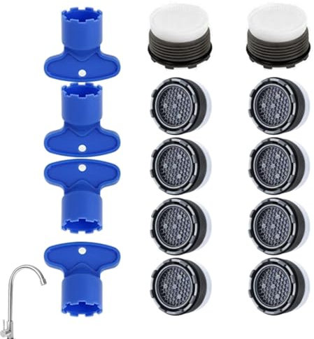 14 Stück Perlatoren für Wasserhähne für Wasserhähne, Wasserhahn Filter Wasserhahn Sieb Einsatz Wasserhahn Aufsatz Wasserhahn Sieb für Wasserhähne Küche Bad EnthäRten Von Wasser Filter