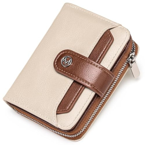 FALAN MULE Purses for Women RFID Blocking Small Compact Bifold Women's Wallet Zipper Coin Pocket Credit Card Holder Ladies Purse with ID Window
