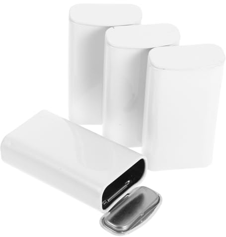 DIYEAH Lot De 4 Petites BoîTes MéTalliques De Rangement Avec Couvercle À Rabat 2 X 1.5 X 0.8 Pouce Pour ÉPingles Boutons Et Petits Objets BoîTe Portable En MéTal ÉTanche