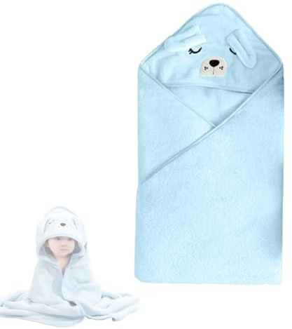 GHPKOTW 1 Pezzo Asciugamano Con Cappuccio Per Bambini, Accappatoio Neonato Extra Morbido E Super Assorbente, Asciugamano Assorbente Con Cappuccio Indossabile