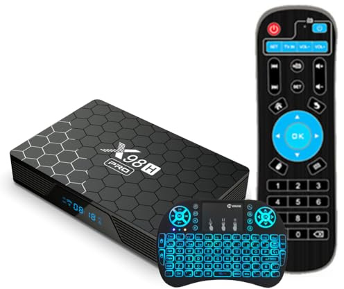 CHROX Smart TV Box Android 12.0 2025, CPU H618 Quad-Core A 64 Bit, Supporto Video 4K 8K HD 3D, Wifi6, Doppio WiFi A 5 GHz/2,4 GHz con Mini Tastiera Wireless,2gb+16gb