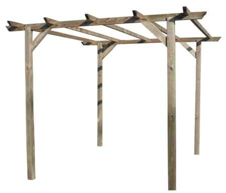 Freie Pergola aus imprägniertem Kiefernholz 300 x 300 x 250 cm