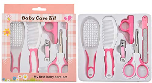 KINTRADE 6 Piezas Kit de Cuidado Diario para el Cabello de uñas para bebés Set de manicura y Cepillo de Aseo para niños recién Nacidos