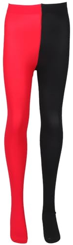 PRETYZOOM Rosa Rosso Zaffiro Donna a Lunghezza Intera Collant Due Toni Costume Legging Taglia Libera Due Colori Calze