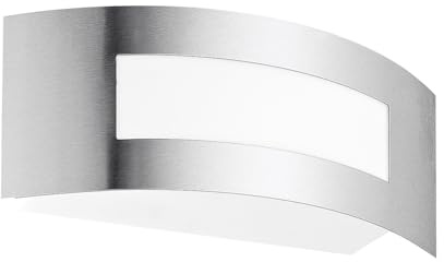 LEDKIA LIGHTING Aplique de Pared Exterior de Acero Inoxidable Girig Plateado E27