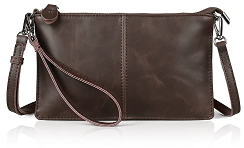 befen Borsa a tracolla a spalla da donna, piccola borsa a tracolla per telefono cellulare, in vera pelle, adatta a donne, adolescenti o studenti, S