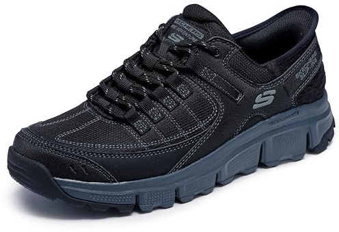 Skechers Men's Summits AT Hands Free Slip-in Sneaker, Black/Charcoal, 10.5 Wide