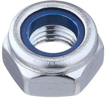 Sicherungsmuttern M14 Stahl Verzinkt - DIN 985- Stopmuttern - Selbstsichernde Muttern - Metrisch Sechskantmutter - Niedrige Form mit Klemmteil (Gewinde: M14; Menge: 5 St.)