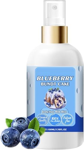 Vanilla Cream Puff Body Milk Mist,Vanilla Cream Puff Body and Hair Milk Mist, Vanilla Cream Puff Hair and Body Perfume Spray,Vanilla Body Spray (Blueberry Cake)