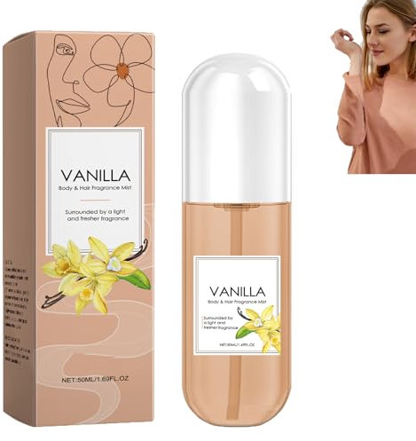 Profumo alla vaniglia spray, profumo alla vaniglia per corpo e capelli, profumo leggero e a lunga durata, per la cura dei capelli da donna, rinfrescante e idratante (1 pz)