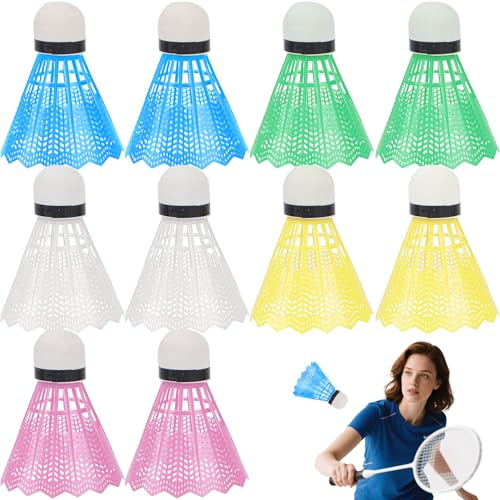 YeahBoom Federbälle Nylon Badminton Bälle,Federball Set Badminton Bälle,Langlebige Badminton Bälle,Nylon Sport Badminton,Hochwertige Nylon Federbälle Speed für Draußen,Übung,Freizeit,Einsteiger