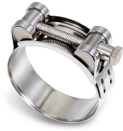 6 Pièces Collier Echappement 44-47mm Raccord Echappement Collier De Serrage Inox Métallique Libération Rapide Adaptation Universelle Manchon Echappement Pour Voitures Moto Navire Industrie