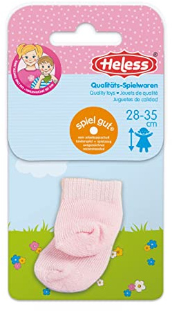 Heless 770 - Söckchen für Puppen, in trendigen Pastellfarben, sortiert, Größe 28 - 35 cm