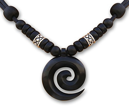 HANA LIMA handgefertigte Lederkette Halskette Surferkette Koru Maori Neuseeland