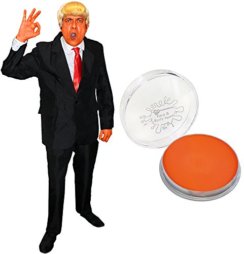 I LOVE FANCY DRESS Donald Trump KOSTÜM VERKLEIDUNG=BEINHALTET-Oranges Make UP+Blonde PERÜCKE+ROTEN Krawatte +Anzug =AMERIKANISCHE Party Fasching UND Karneval = Anzug IN MEDIUM