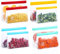 Joyoldelf Bolsas Silicona Reutilizables, 8PCS PEVA Bolsas de Silicona Reutilizables, Bolsas Verticales con, Bolsas Herméticas para Congeladores, Ideal para Fruta Verduras Carne Sándwich y Líquida